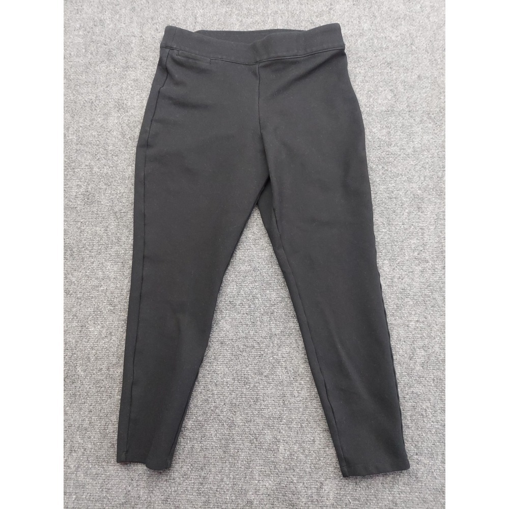 Soft Surroundings Cropped Pants Womens Medium Petite Black Pull On Ponte Knit